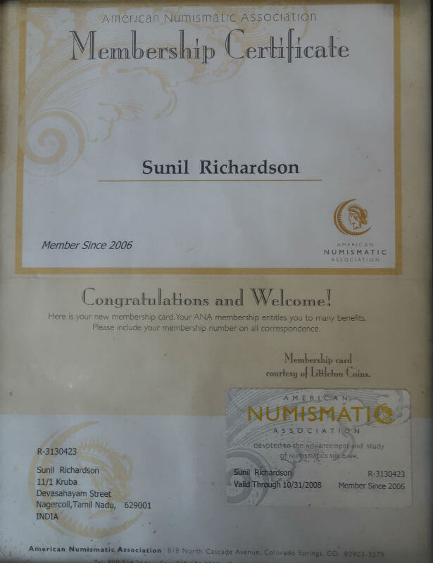 Certificate - India, 2006