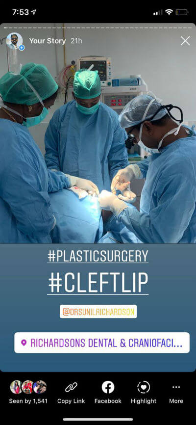 Instagram Story - Cleft Lip Surgery