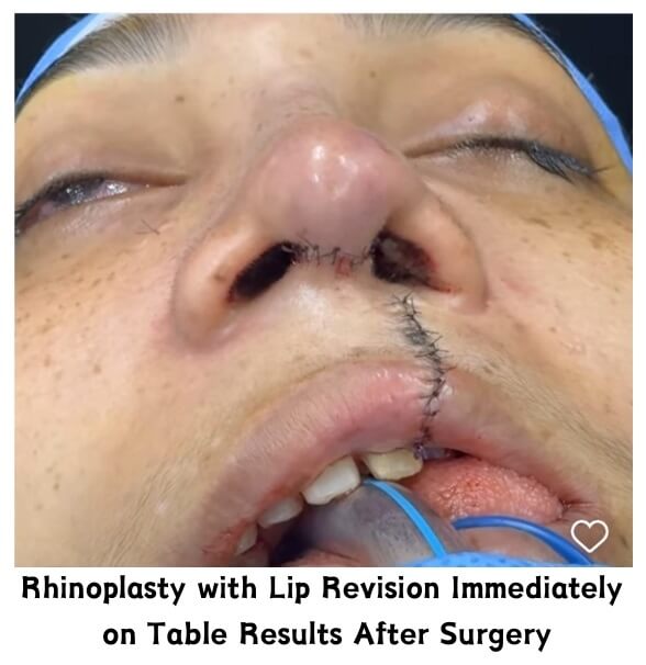 rhinoplasty lip revision